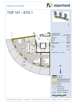 2-Zimmer-Wohnung mieten in Sankt Pölten – 71,09 m², € 942 – Bild 16 von 16
