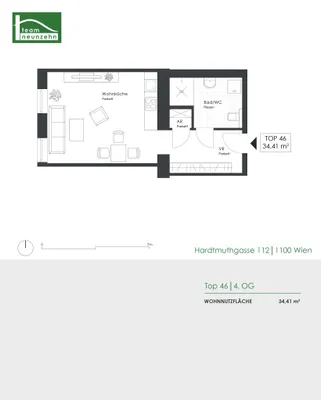1-Zimmer-Wohnung kaufen in Wien – 34,41 m², € 165.000 – Bild 11 von 11