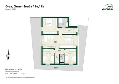 4-Zimmer-Wohnung mieten in Graz – 88 m², € 1.472 – Bild 6 von 6