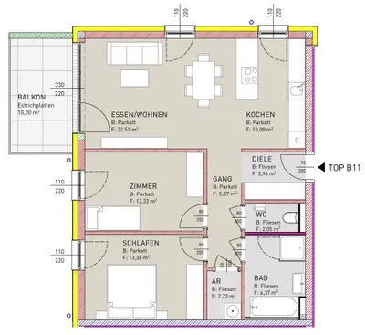 3-Zimmer-Wohnung mieten in Amstetten – 78,24 m², € 1.050 – Bild 8 von 8