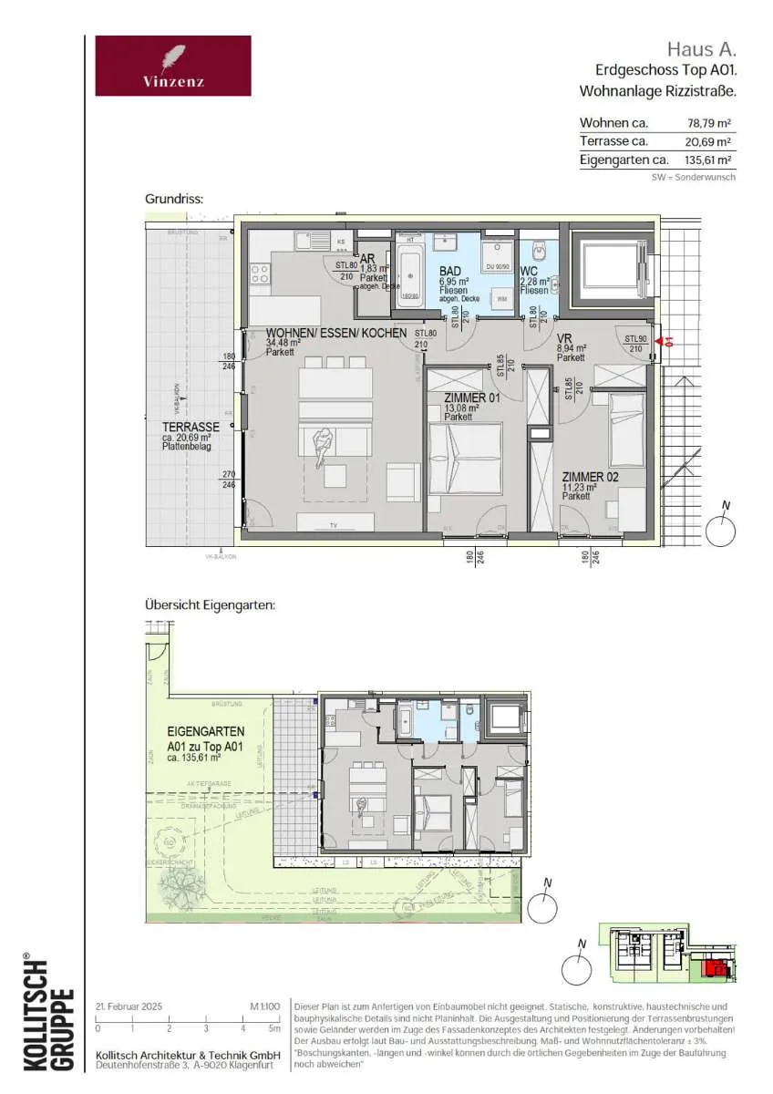 Wohnung – Klagenfurt am Wörthersee, Villacher Vorstadt - Ansicht 2