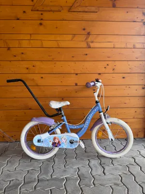 DISNEY Eiskönigin Frozen Kinderfahrrad mit Schiebestange & Klingel