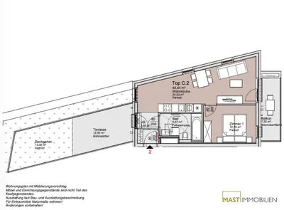 2-Zimmer-Wohnung mieten in Wien – 44,44 m², € 1.150 – Bild 10 von 11