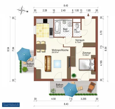 2-Zimmer-Wohnung kaufen in Wien – 59,39 m², € 289.000 – Bild 21 von 23