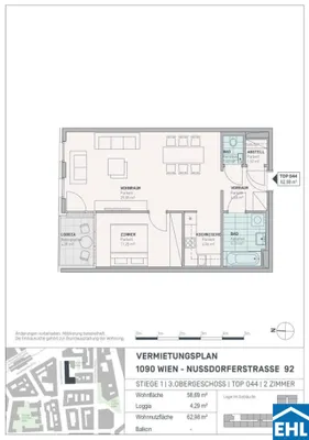 2-Zimmer-Wohnung mieten in Wien – 58,68 m², € 1.299 – Bild 11 von 11
