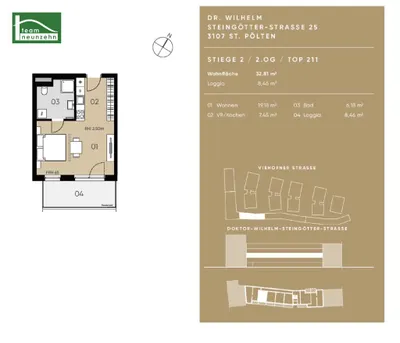 1-Zimmer-Wohnung mieten in Sankt Pölten – 32,03 m², € 600 – Bild 22 von 22