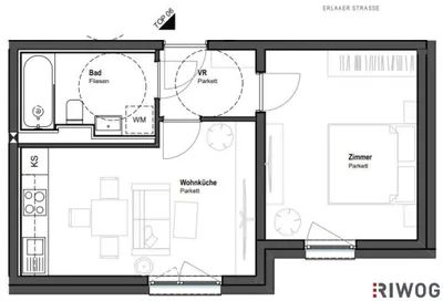 2-Zimmer-Wohnung mieten in Wien – 38,86 m², € 907 – Bild 7 von 8