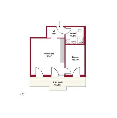 2-Zimmer-Wohnung mieten in Wien – 50 m², € 1.100 – Bild 10 von 10