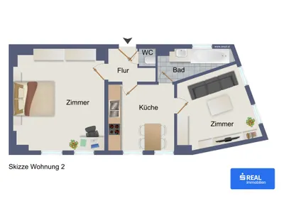 2-Zimmer-Wohnung kaufen in Wolfsberg – 60,5 m², € 109.000 – Bild 6 von 6