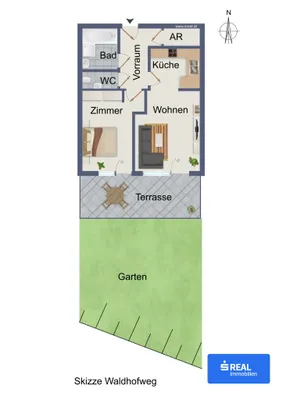 2-Zimmer-Wohnung kaufen in Klagenfurt – 56 m², € 325.000 – Bild 9 von 9