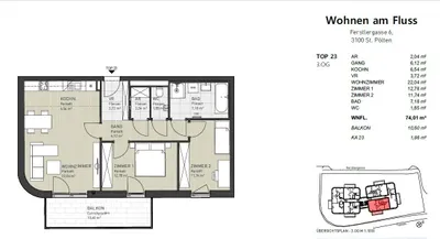 3-Zimmer-Wohnung kaufen in Sankt Pölten – 74,01 m², € 453.000 – Bild 9 von 10