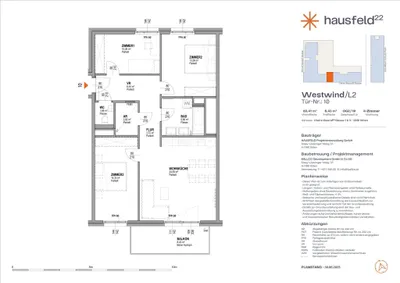 3-Zimmer-Wohnung mieten in Wien – 85,57 m², € 1.520