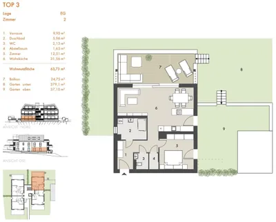 2-Zimmer-Wohnung kaufen in Villach Land – 63,73 m², € 688.200 – Bild 6 von 6