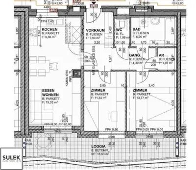 3-Zimmer-Wohnung mieten in Wiener Neustadt – 73,21 m², € 1.126 – Bild 13 von 14