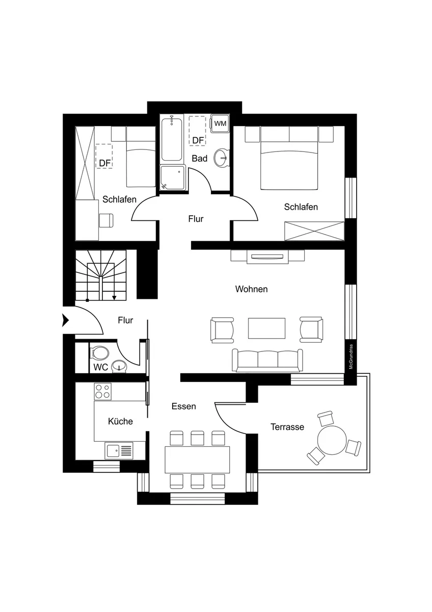 Großzügige Maisonette-Wohnung mit besonderem Wohngefühl im Dachgeschoss - Widok 2