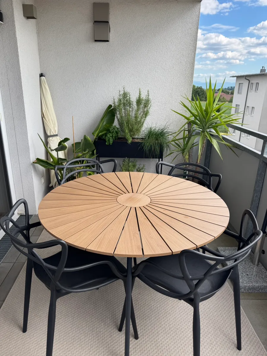 Gartenmöbel-Set / Esstisch / outdoor / Gartentisch inkl. 4 Sesseln / Balkonmöbel, € 200,- (4060 Leonding)