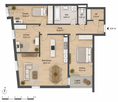 4-Zimmer-Wohnung kaufen in Wien – 99,02 m², € 745.000 – Bild 26 von 27