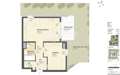 2-Zimmer-Wohnung kaufen in Krems an der Donau – 52,46 m², € 320.000 – Bild 2 von 6