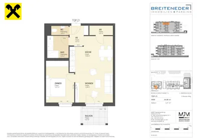 2-Zimmer-Wohnung kaufen in Korneuburg – 54,99 m², € 352.990 – Bild 8 von 8
