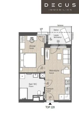 2-Zimmer-Wohnung mieten in Sankt Pölten – 42,98 m², € 799 – Bild 9 von 9