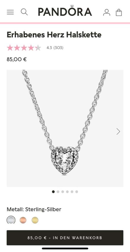 Pandora Herzhalskette
