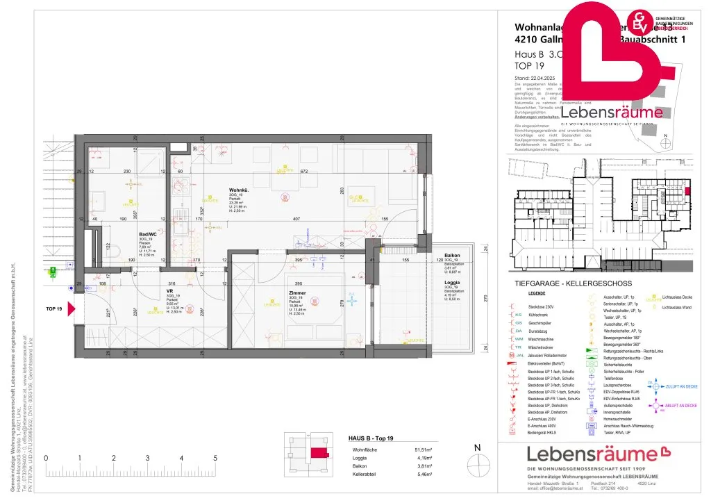 GALLNEUKIRCHEN - 2-Zimmer-Wohnung - Neubauprojekt "Wohnidylle - Top B.19 - Ansicht 3