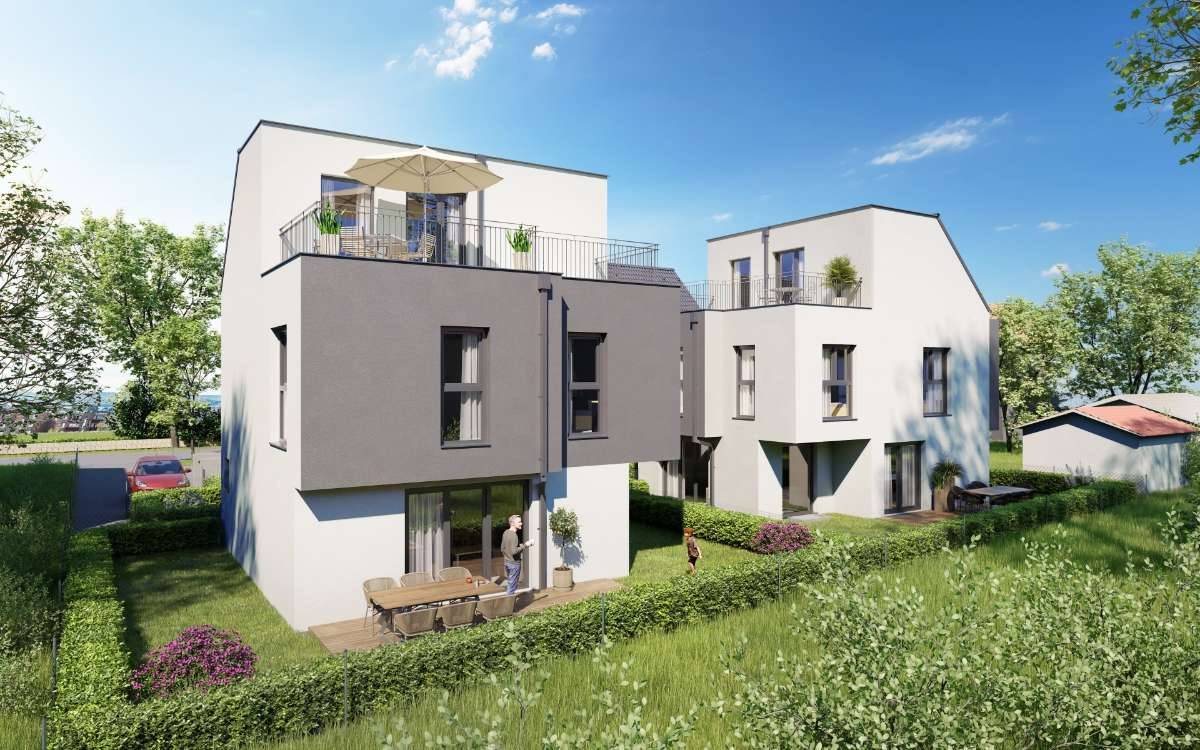Eckreihenhaus BELAGSFERTIG mit schöner Dachterrasse kurz vor Fertigstellung - Ansicht 3