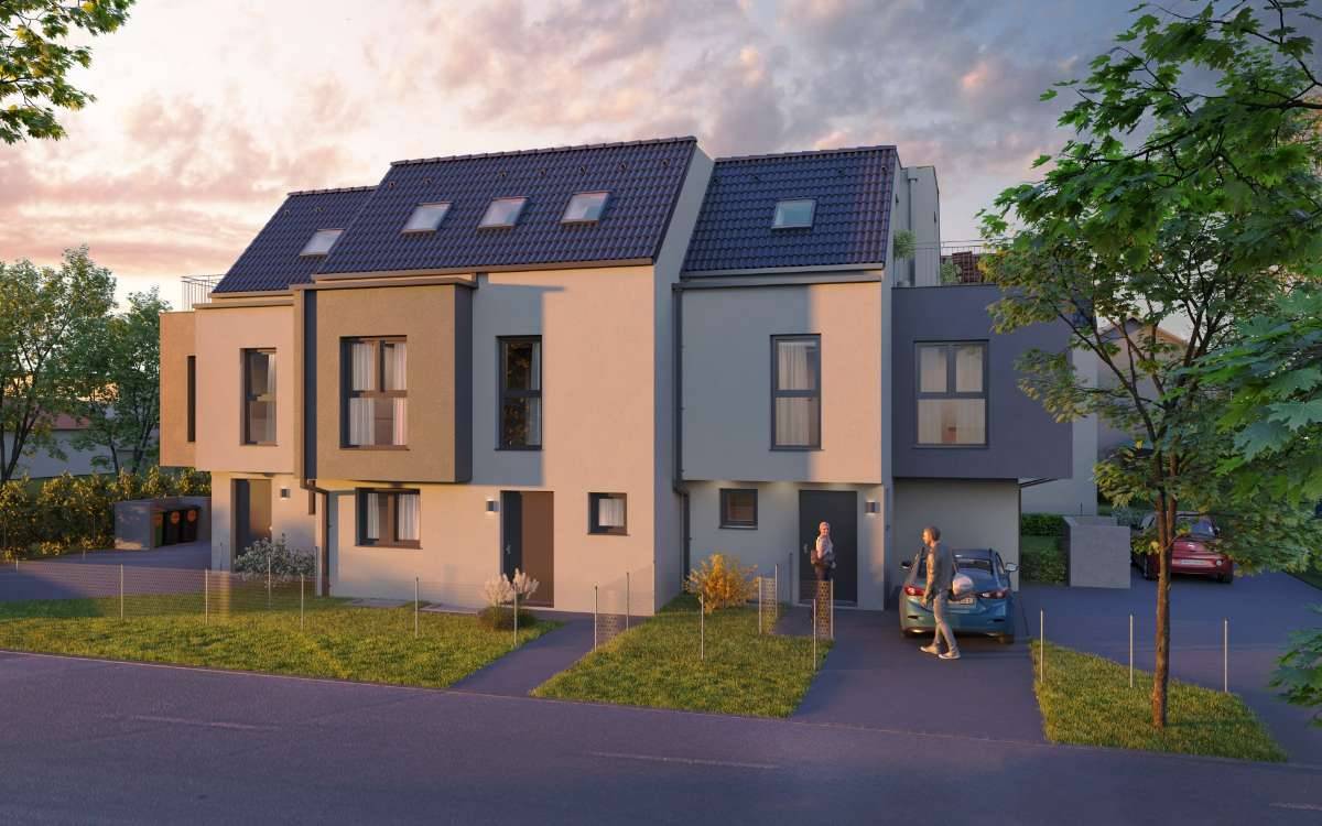 Eckreihenhaus BELAGSFERTIG mit schöner Dachterrasse kurz vor Fertigstellung, Wien
