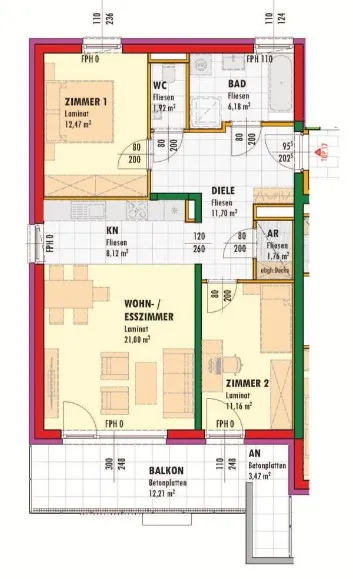 Wohnung im 1. OG mit Loggia - Ansicht 2