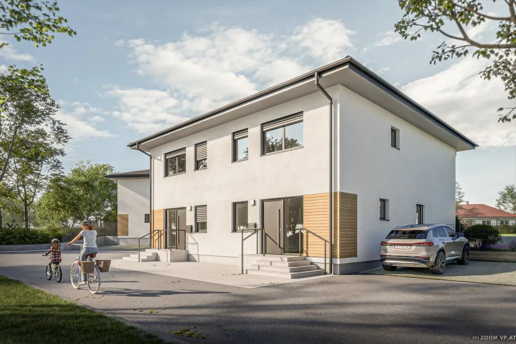 Wohnen in Orth an der Donau Hausreihe mit Garten, 5 Zimmer, 116,28 m², 2 Stellplätze - Ansicht 3