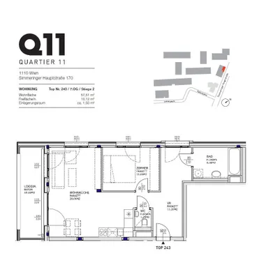 2-Zimmer-Wohnung mieten in Wien – 56,67 m², € 1.149 – Bild 12 von 13