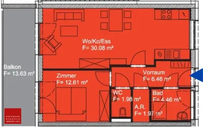 2-Zimmer-Wohnung mieten in Graz – 57 m², € 995 – Bild 7 von 7