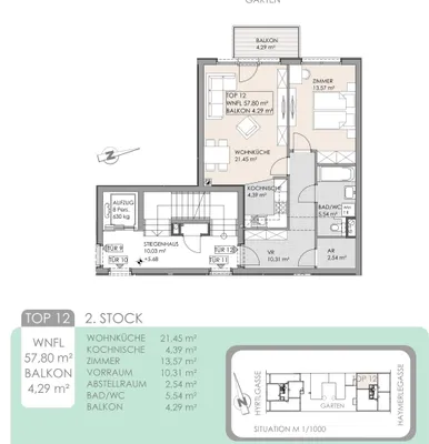 2-Zimmer-Wohnung kaufen in Wien – 58 m², € 345.000 – Bild 23 von 23