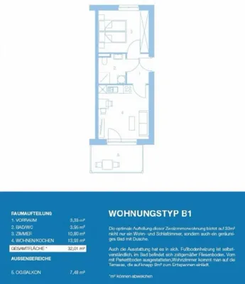 2-Zimmer-Wohnung mieten in Graz – 32,01 m², € 549 – Bild 9 von 9