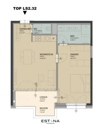 2-Zimmer-Wohnung kaufen in Wien – 50,44 m², € 311.400 – Bild 15 von 15