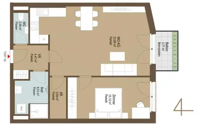 Wohnung kaufen in Tulln – 62,44 m², € 274.958 – Bild 9 von 9