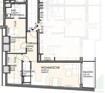 3-Zimmer-Wohnung kaufen in Mödling – 70 m², € 468.000 – Bild 24 von 25
