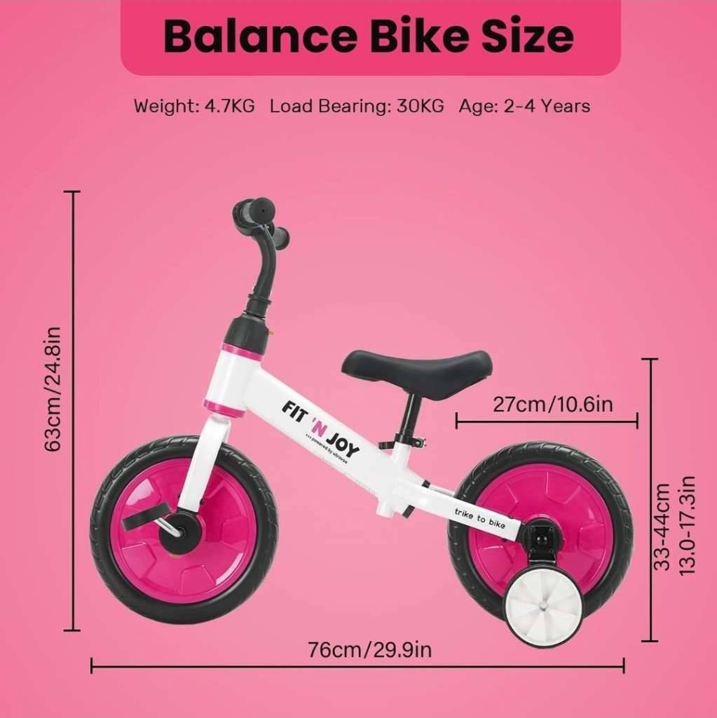 YEALEO 4-in-1 Kinderfahrrad fr Jungen und Mdchen, Laufrad 12 Zoll Fahrrad  fr 2-4 Jhrige, Laufrad mit 2 Abnehmbaren Trittbrettern und  Hhenverstellbarer Sitz,  35,- (4061 Pasching) - willhaben