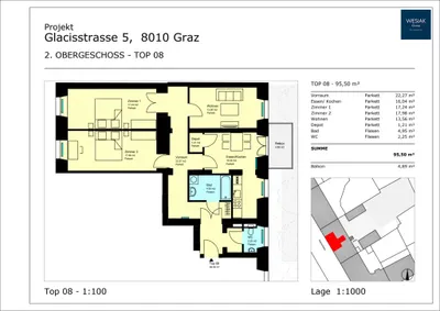 3-Zimmer-Wohnung mieten in Graz – 96 m², € 1.179 – Bild 3 von 3