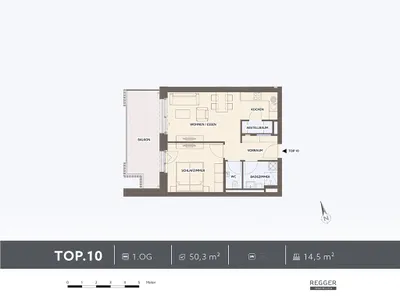 2-Zimmer-Wohnung kaufen in Villach – 50,3 m², € 319.000 – Bild 5 von 5