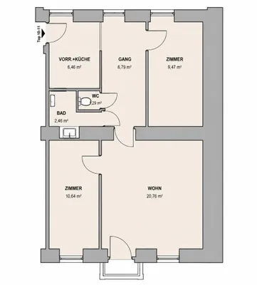 3-Zimmer-Wohnung kaufen in Wien – 58,74 m², € 200.000 – Bild 4 von 10