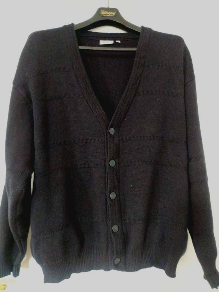 WESTBURY HERREN DICKE WARME WOLLENE WESTE GR. XL 50% SCHURWOLLE, 50% ACRYLIC DUNKELBLAU