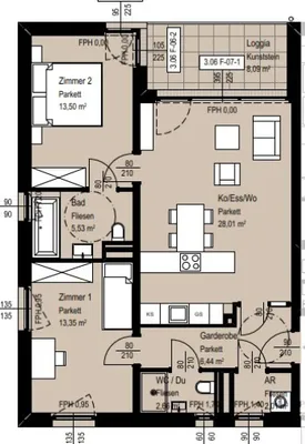 3-Zimmer-Wohnung mieten in Zell am See – 71,5 m², € 1.393 – Bild 2 von 5