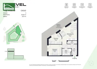 3-Zimmer-Wohnung mieten in Graz – 64,82 m², € 1.149 – Bild 27 von 27