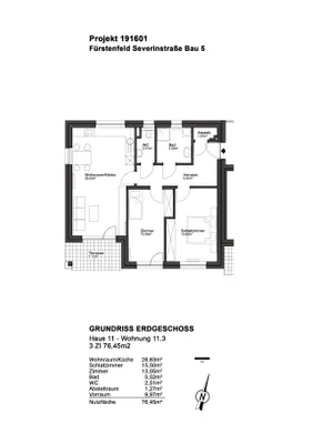 3-Zimmer-Wohnung mieten in Hartberg-Fürstenfeld – 76,4 m², € 735 – Bild 2 von 3