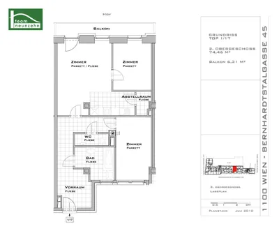 3-Zimmer-Wohnung mieten in Wien – 74,46 m², € 1.003 – Bild 16 von 16
