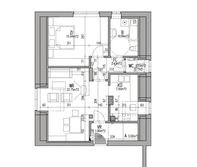 2-Zimmer-Wohnung mieten in Weiz – 62,4 m², € 598 – Bild 9 von 9