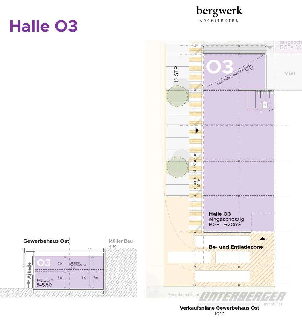 7 m Deckenhöhe: Industrie- und Produktionsflächen bis 620 m² BGF im Neubauprojekt Habach Park Kirchdorf/Tirol - Ansicht 2
