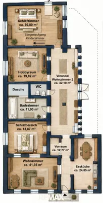 4-Zimmer-Haus kaufen in Mistelbach – 200 m², € 175.000 – Bild 44 von 44