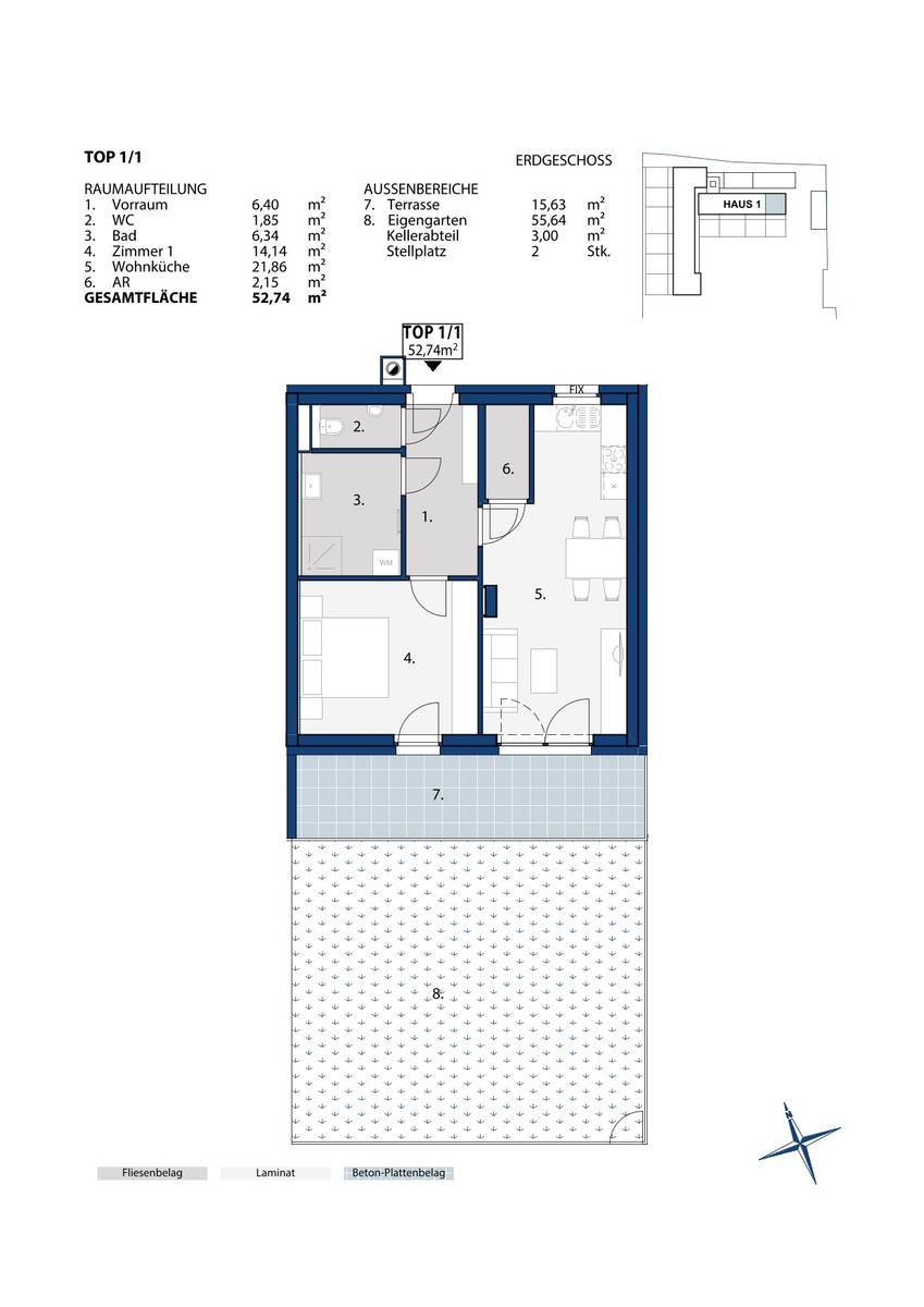 geförderte Gartenwohnung | Erstvergabe Top 1 | Miete mit Kaufoption - Ansicht 2